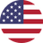 United States flag representing English language