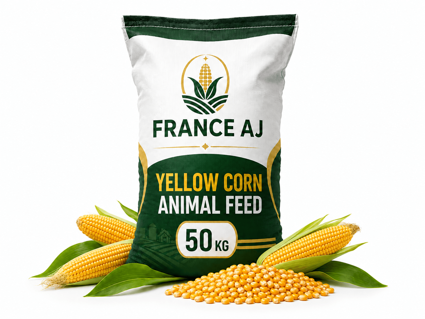 Bulk yellow corn animal feed (maize) in 50kg bags for wholesale export, poultry and livestock feed grade